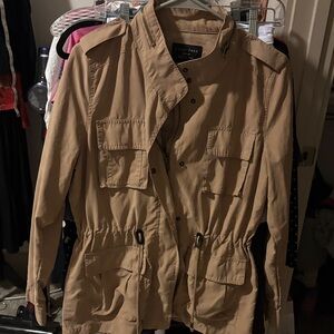 Love Tree Utility Jacket in Tan .